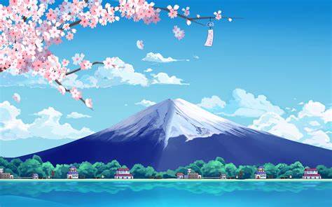 日本，富士山，櫻花，湖泊，設計預覽 | 10wallpaper.com