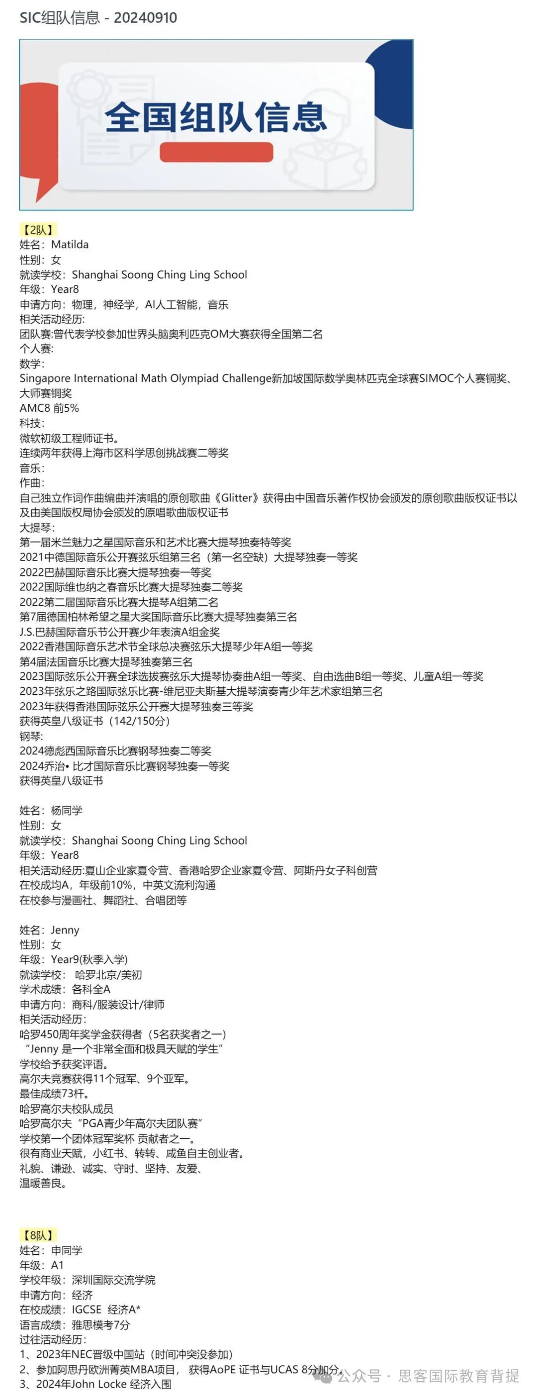 2024年下半年商賽NEC/SIC/BPA組隊(duì)招募啦！附最新組隊(duì)信息