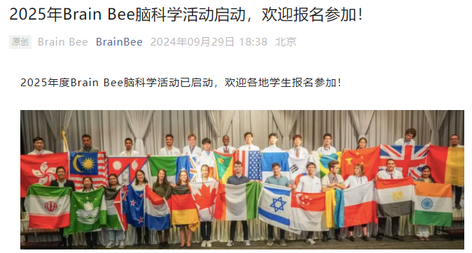 #2025年Brain Bee腦科學(xué)活動(dòng)報(bào)名中！Brain Bee網(wǎng)課推薦~